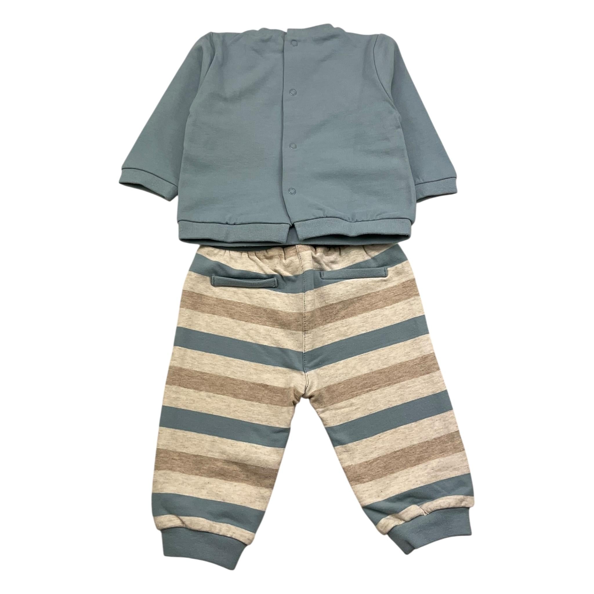 MAYORAL completo 4 pezzi 2felpa-2pantalone bicolore Bianco per Neonato 2623X BIANCO MAYORAL