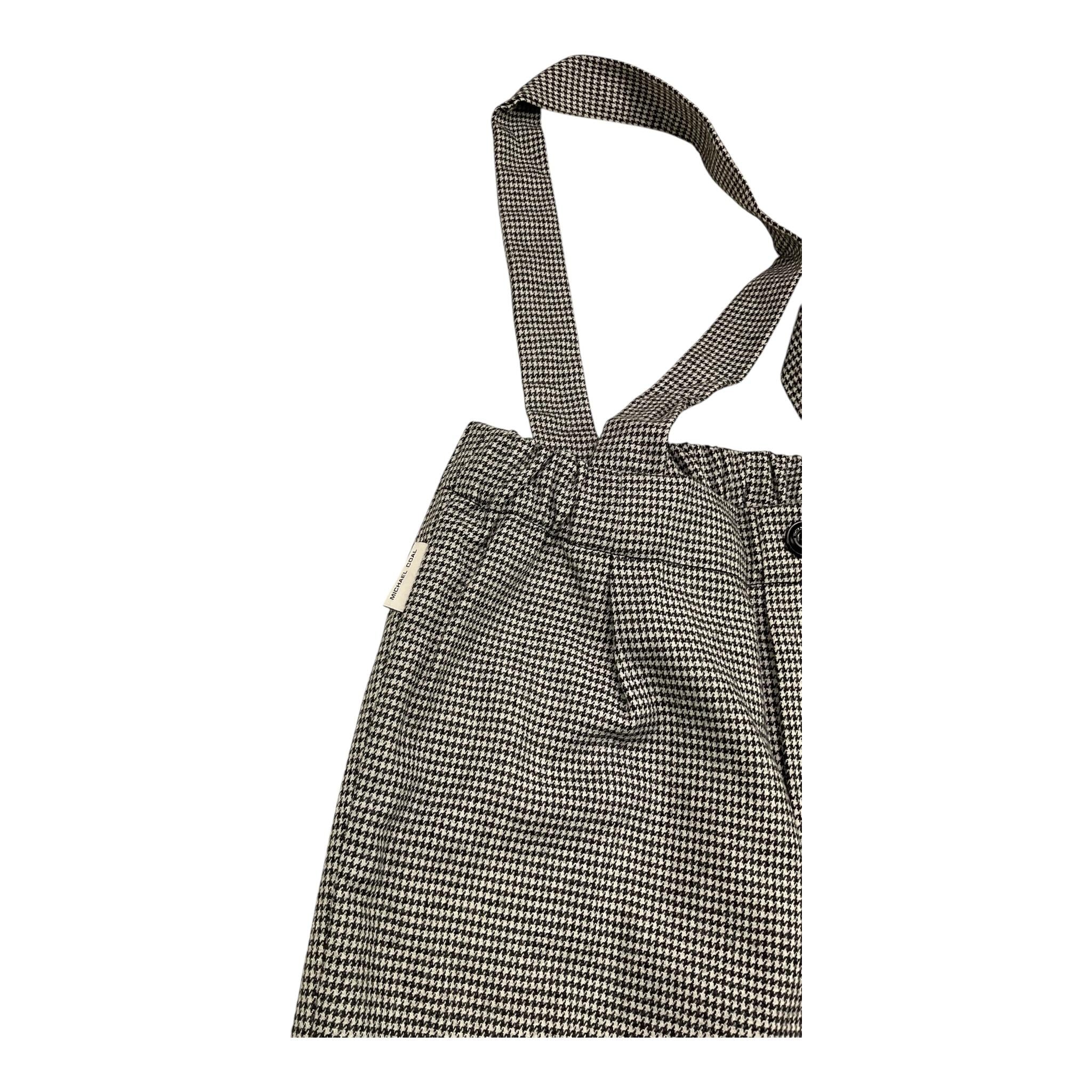 MICHAEL COAL pantalone tinta unita con elastico in vita Bianco/nero per Bambino LITJHN3081F24 BIANCO/NERO MICHAEL COAL