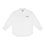 MOSCHINO camicia manica lunga tinta unita con stampa logo Bianco per Bambino HDC01XX BIANCO MOSCHINO
