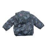 K-WAY giubbino tinta unita con zip cappuccio e fantasia Blu per Neonato K41467W BLU K-WAY