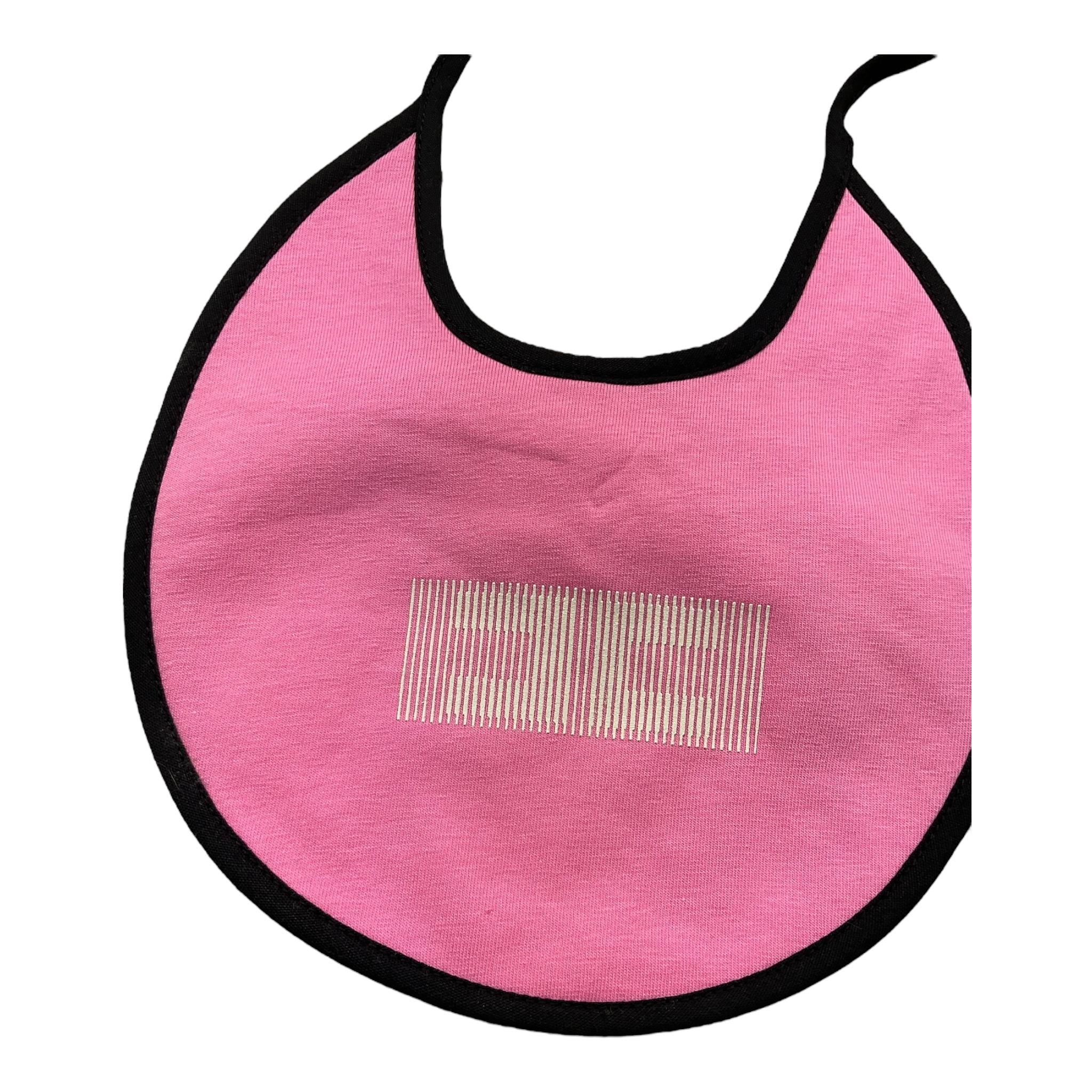 ELISABETTA FRANCHI bavetta tinta unita con logo Rosa per Neonata ENBA12 ROSA ELISABETTA FRANCHI