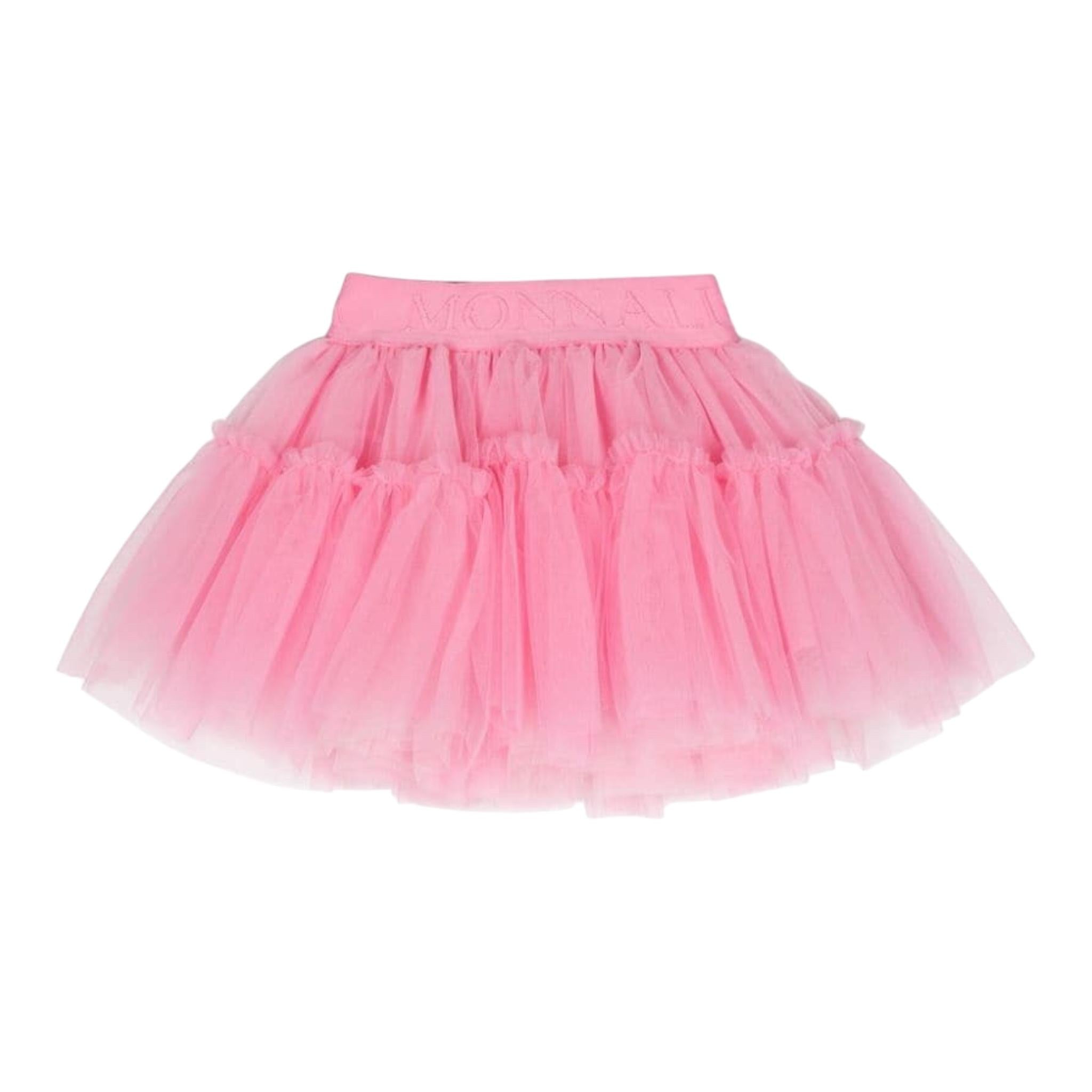 MONNALISA gonna tinta unita con tulle Fuxia per Neonata 37DGON FUXIA MONNALISA
