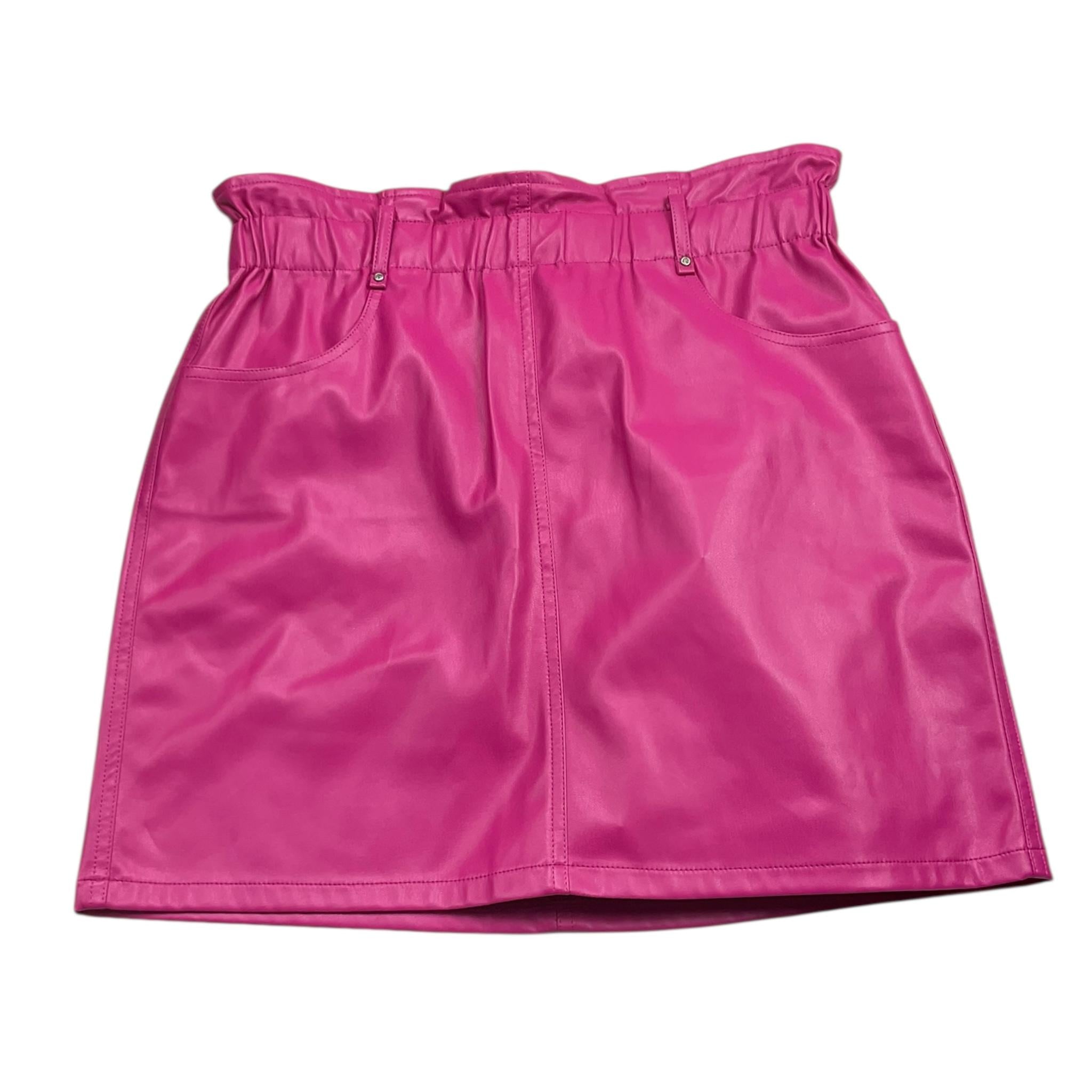 LIU JO gonna tinta unita in ecopelle Magenta per Bambina GF3023 MAGENTA LIU JO
