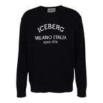 ICEBERG maglia girocollo tinta unita con logo Nero per Bambino MGICE5317J NERO ICEBERG