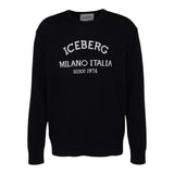 ICEBERG maglia girocollo tinta unita con logo Nero per Bambino MGICE5317J NERO ICEBERG