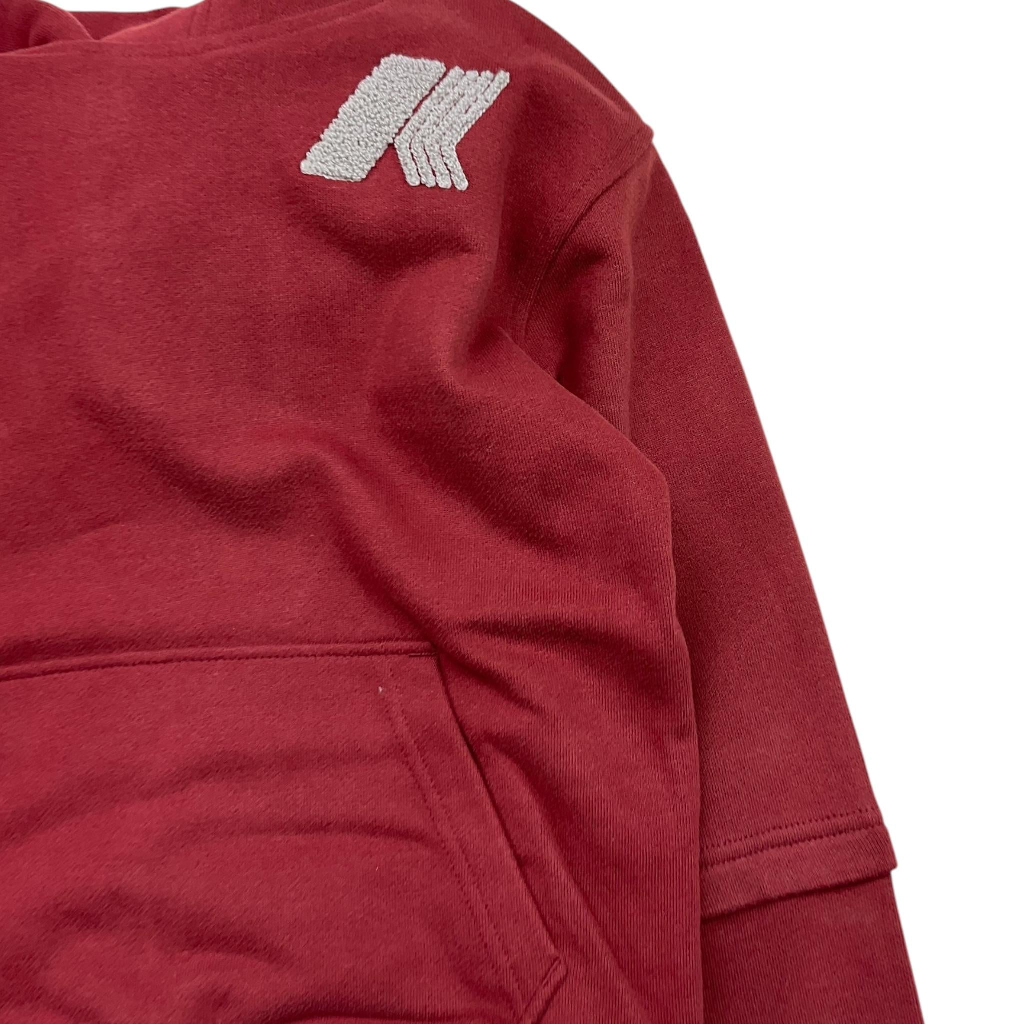 K-WAY felpa tinta unita con cappuccio e stampa Bordeaux per Bambino L41325W BORDEAUX K-WAY