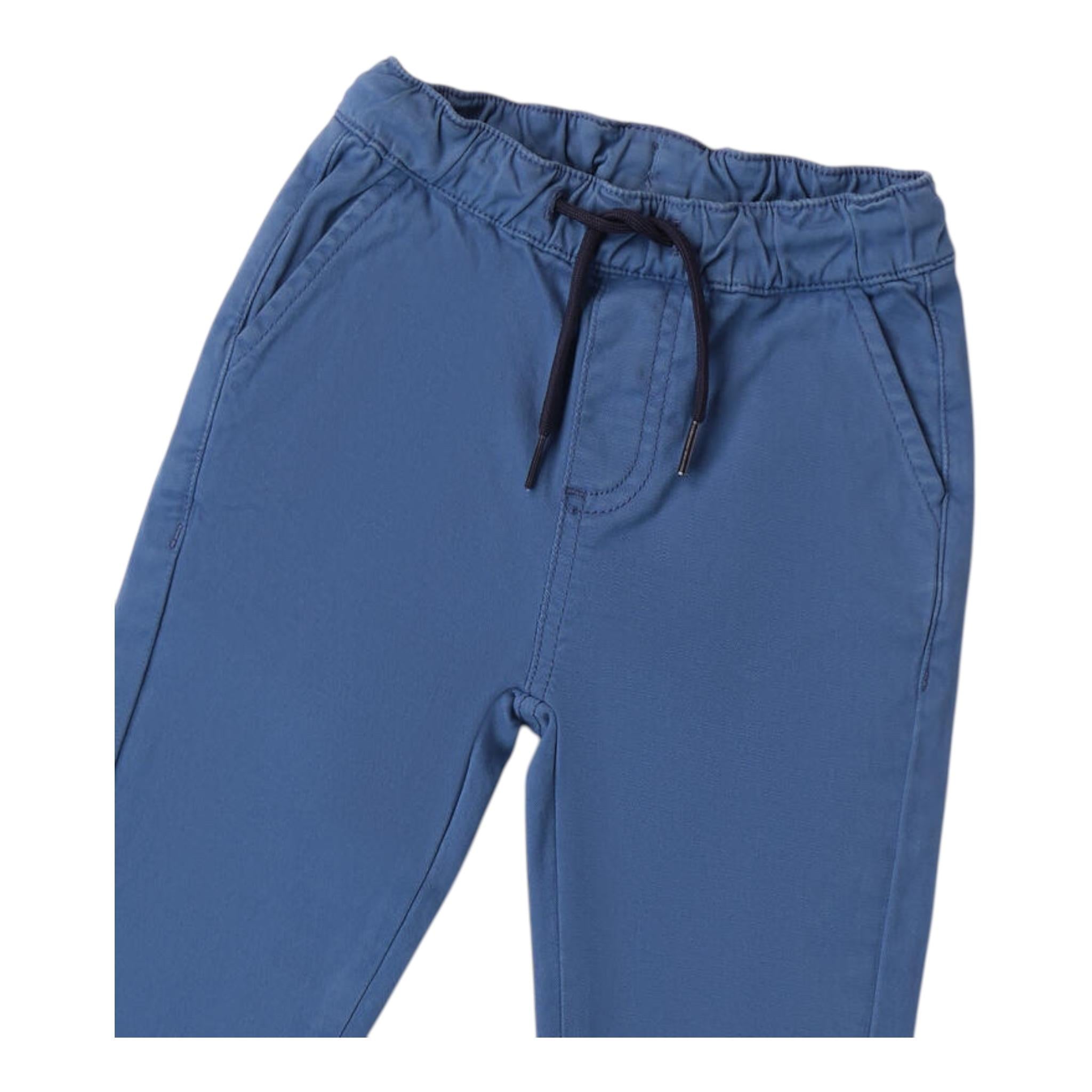 SARABANDA pantalone tinta unita con elastico in vita Blu per Bambino 0A161 BLU SARABANDA