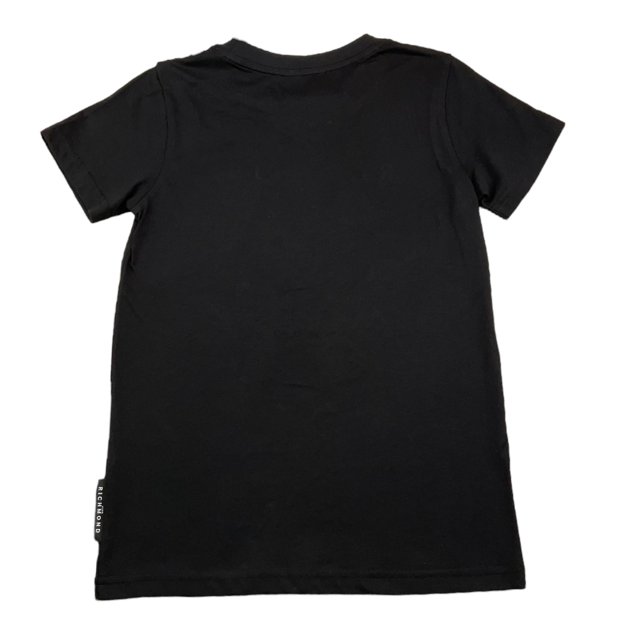 JOHN RICHMOND t-shirt girocollo tinta unita con stampa logo Nero per Bambino RBA2500TS NERO JOHN RICHMOND