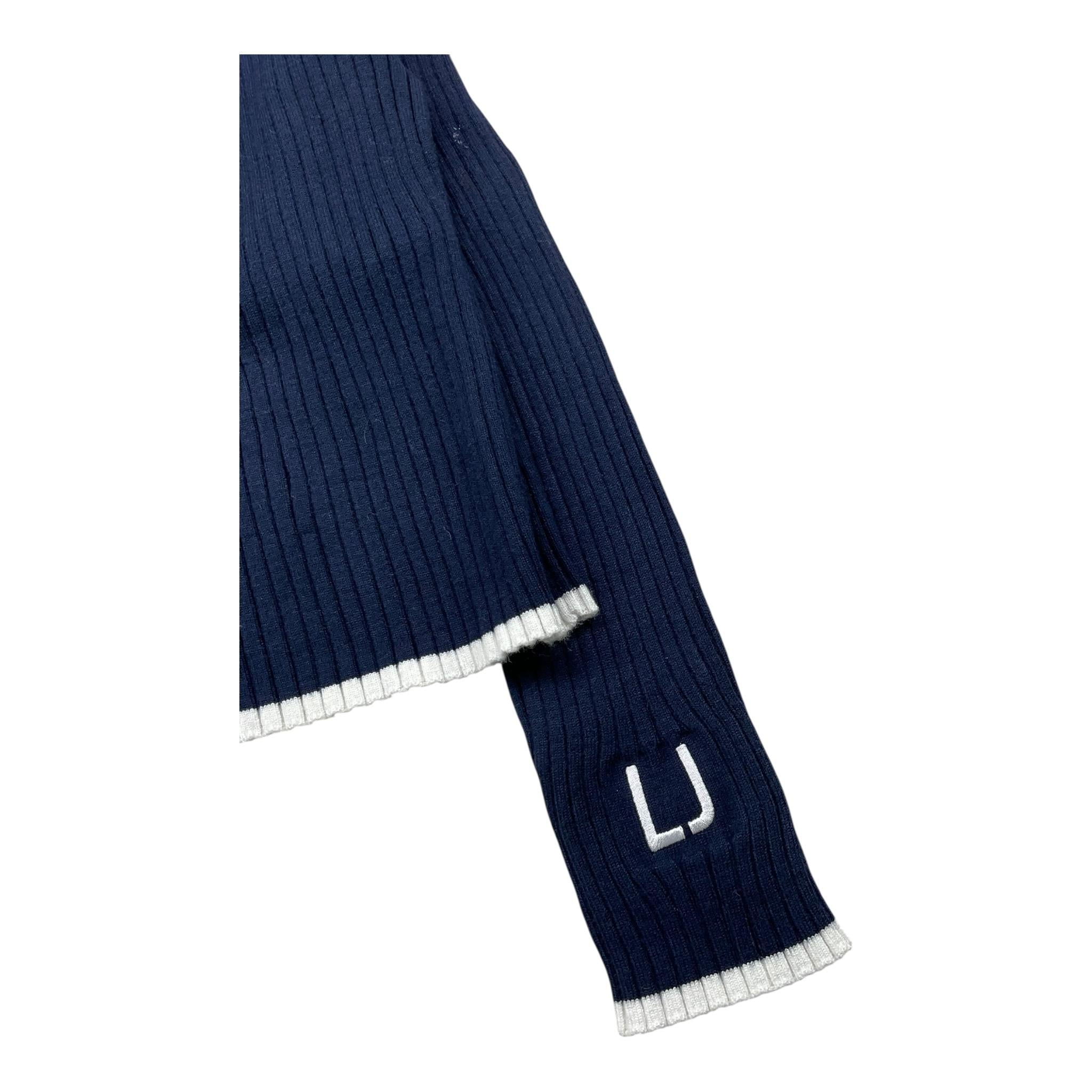 LIU JO maglia tinta unita cn profili in contrasto Blu per Bambina GF4138XX BLU LIU JO