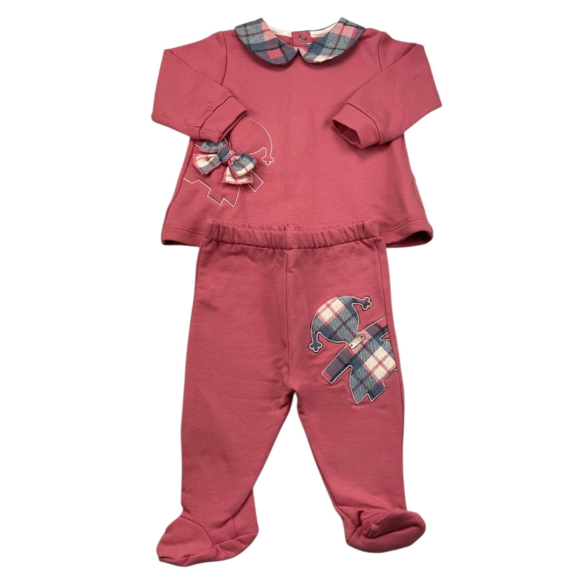 LE BEBE' completo 2 pezzi shirt-ghettina tinta unita Rosa per Neonata LBG4929 ROSA LE BEBE'