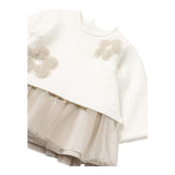 MAYORAL abito tinta unita con tulle Panna per Neonata 2806 PANNA MAYORAL