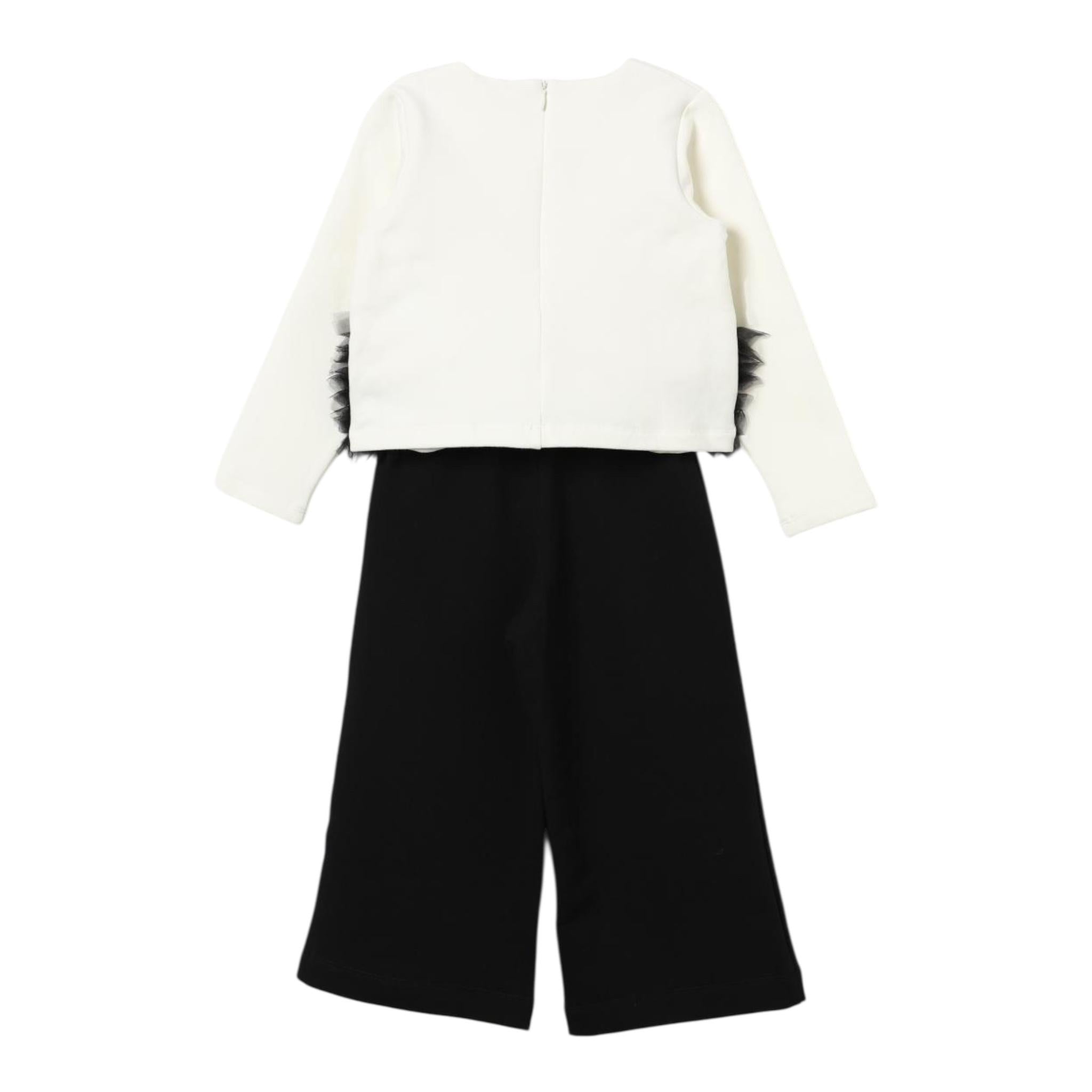 LIU JO completo 2pz felpa-pantalone bicolore Bianco/nero per Bambina KF4111F0939 BIANCO/NERO LIU JO