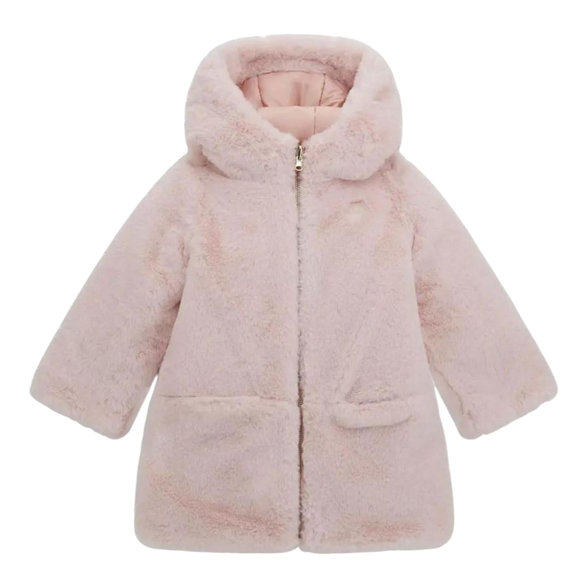 GUESS giubbino tinta unita reversibile con zip e cappuccio Rosa per Bambina K4BL02 ROSA GUESS