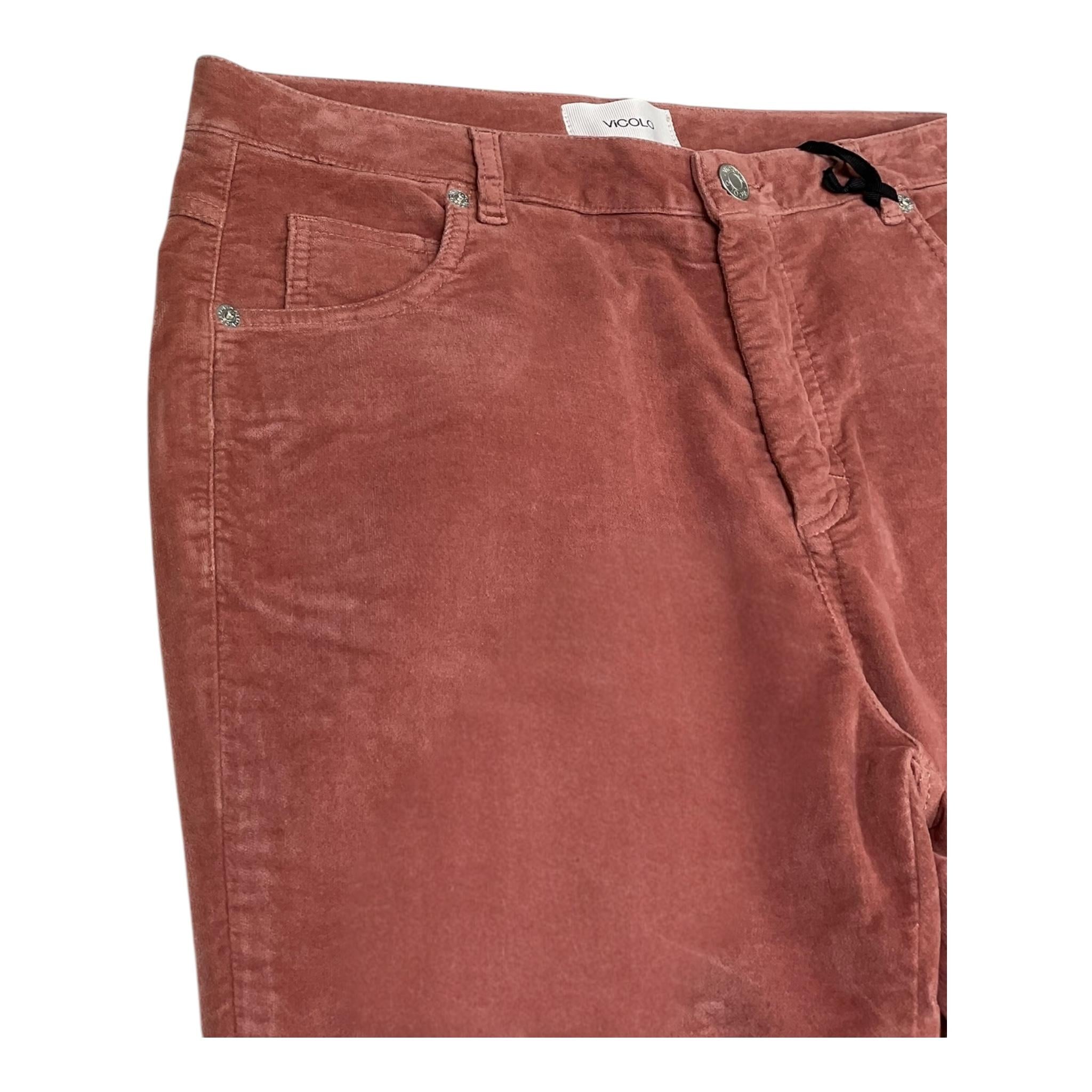 VICOLO pantalone tinta unita in camscio Rosa per Bambina 3141P0020 ROSA VICOLO