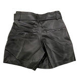 MARC ELLIS short tinta unita in ecopelle Nero per Bambina JMJSO00232 NERO MARC ELLIS