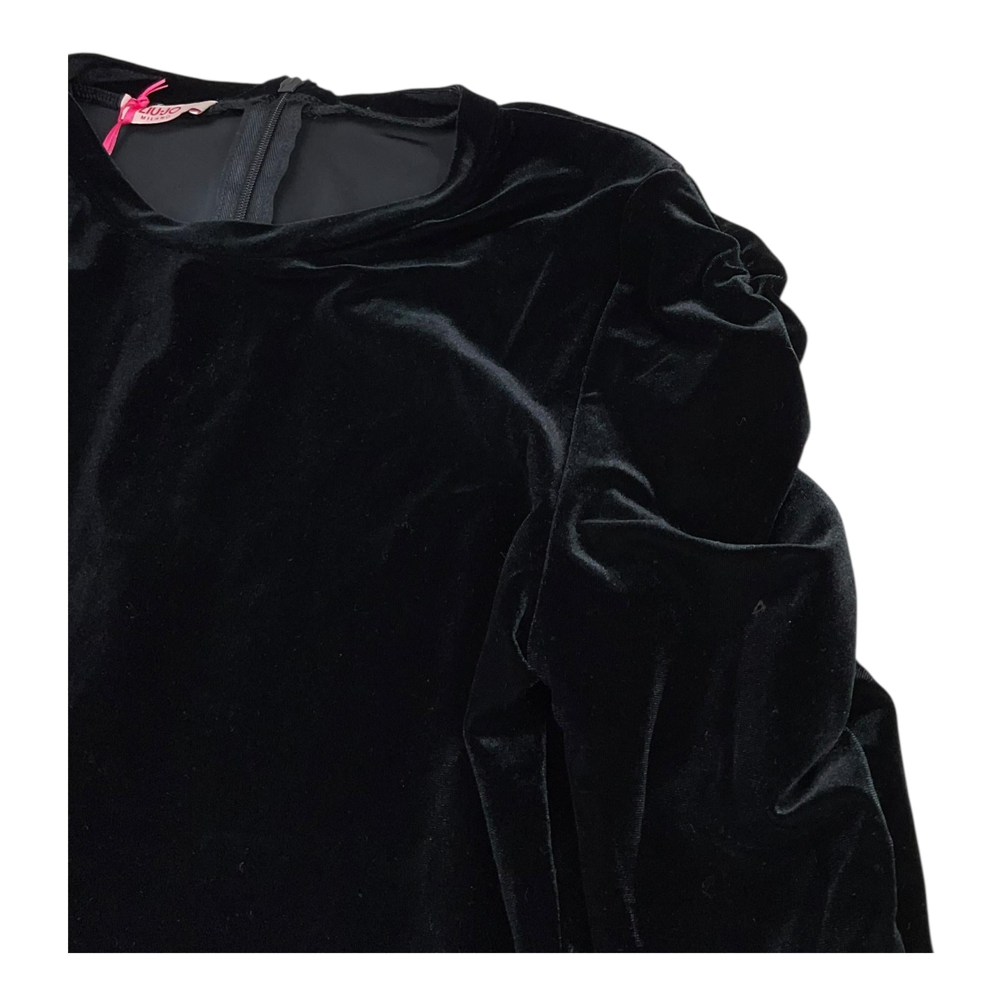 LIU JO abito manica lunga tinta unita in velluto Nero per Bambina GF4177X NERO LIU JO