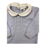 NINNAOH tutina tinta unita con colletto Azzurro per Neonato I20355T AZZURRO NINNAOH