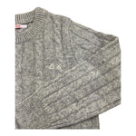 SUN68 maglia girocollo tinta unita con ricamo logo Grigio per Bambino K44355X GRIGIO SUN68