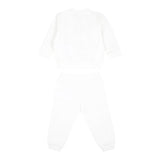 MOSCHINO completo 2 pezzi felpa-pantalone tinta unita Bianco per Neonato MUK051 BIANCO MOSCHINO