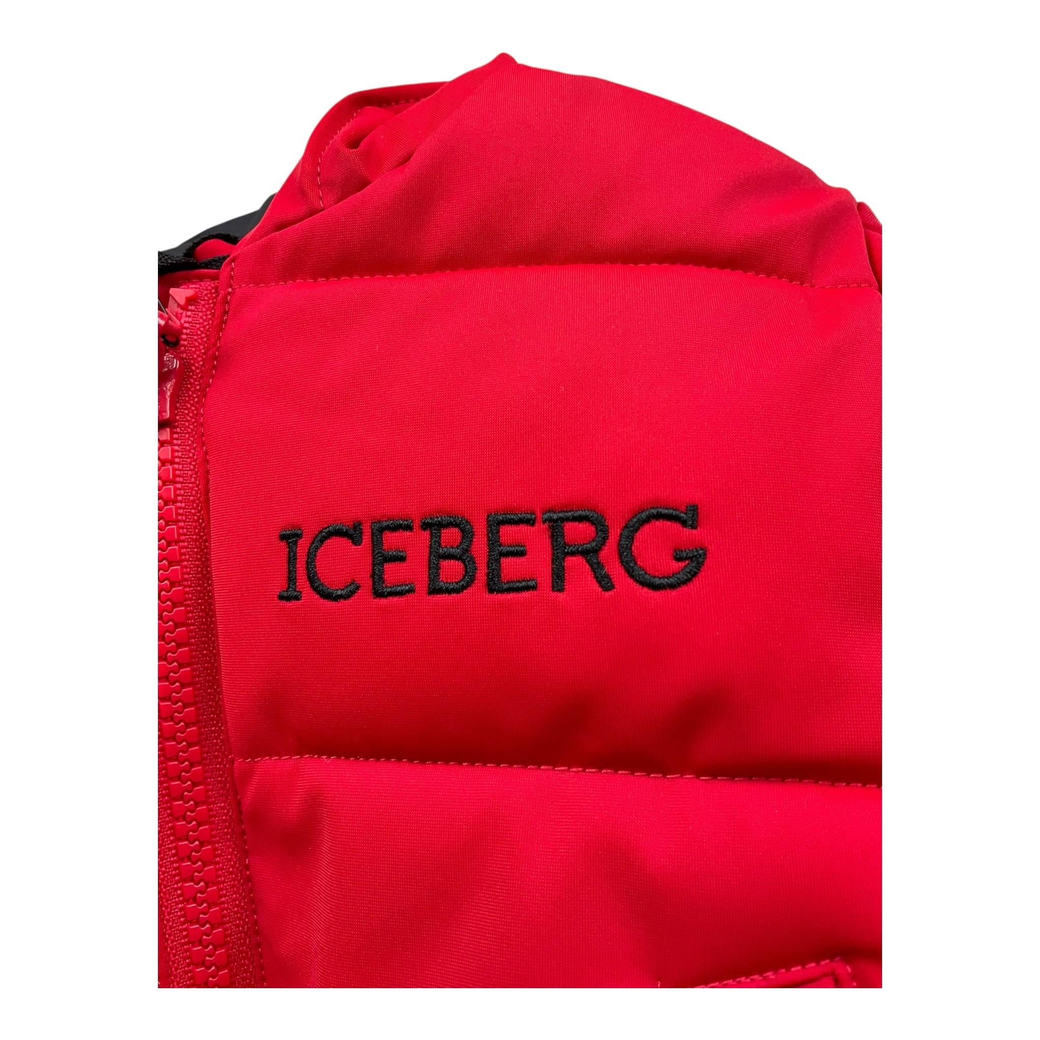 ICEBERG giubbino tinta unita con zip e cappuccio Rosso per Bambino GBICE5511BJ ROSSO ICEBERG