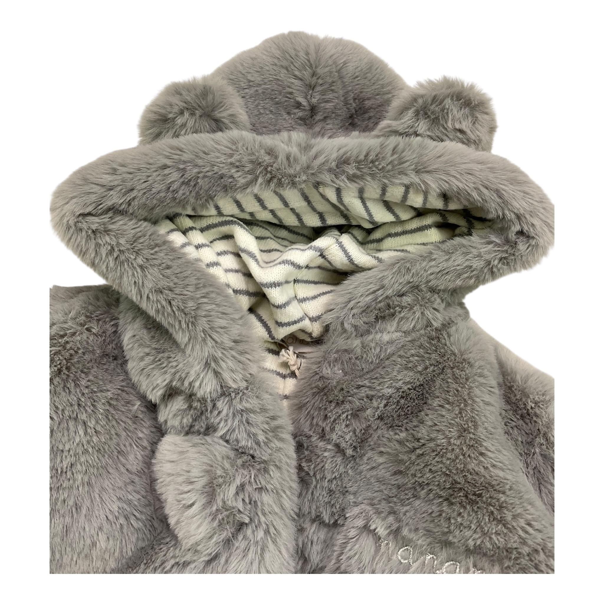 NANAN eskimo pelliccia tinta unita con cappuccio Grigio per Neonato I2351906GR GRIGIO NANAN