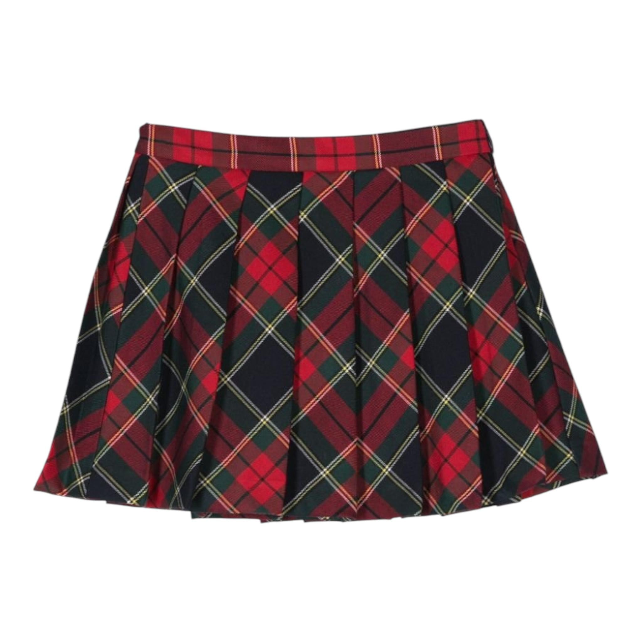 IL GUFO gonna tinta unita con fantasia scozzese Rosso per Bambina A24GN217W3068 ROSSO IL GUFO