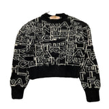 ELISABETTA FRANCHI maglia tinta unita girocollo logata Nero per Bambina EFMA146 NERO ELISABETTA FRANCHI