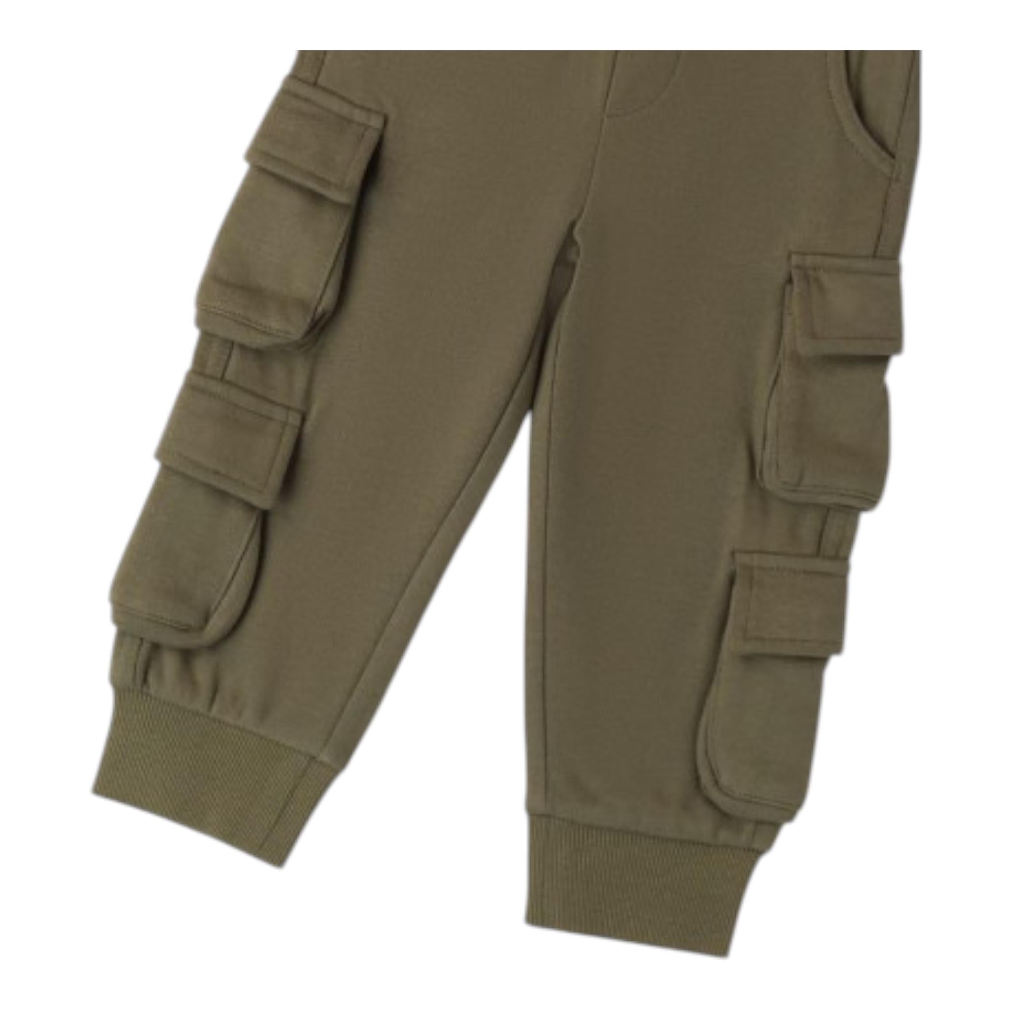 SARABANDA pantalone modello tuta tinta unita con elastico in vita Verde per Neonato A170 VERDE SARABANDA