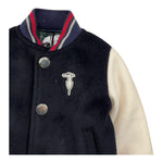 TRUSSARDI giubbino tinta unita modello college con maniche in contrasto Blu per Neonato TIA25029GB BLU TRUSSARDI