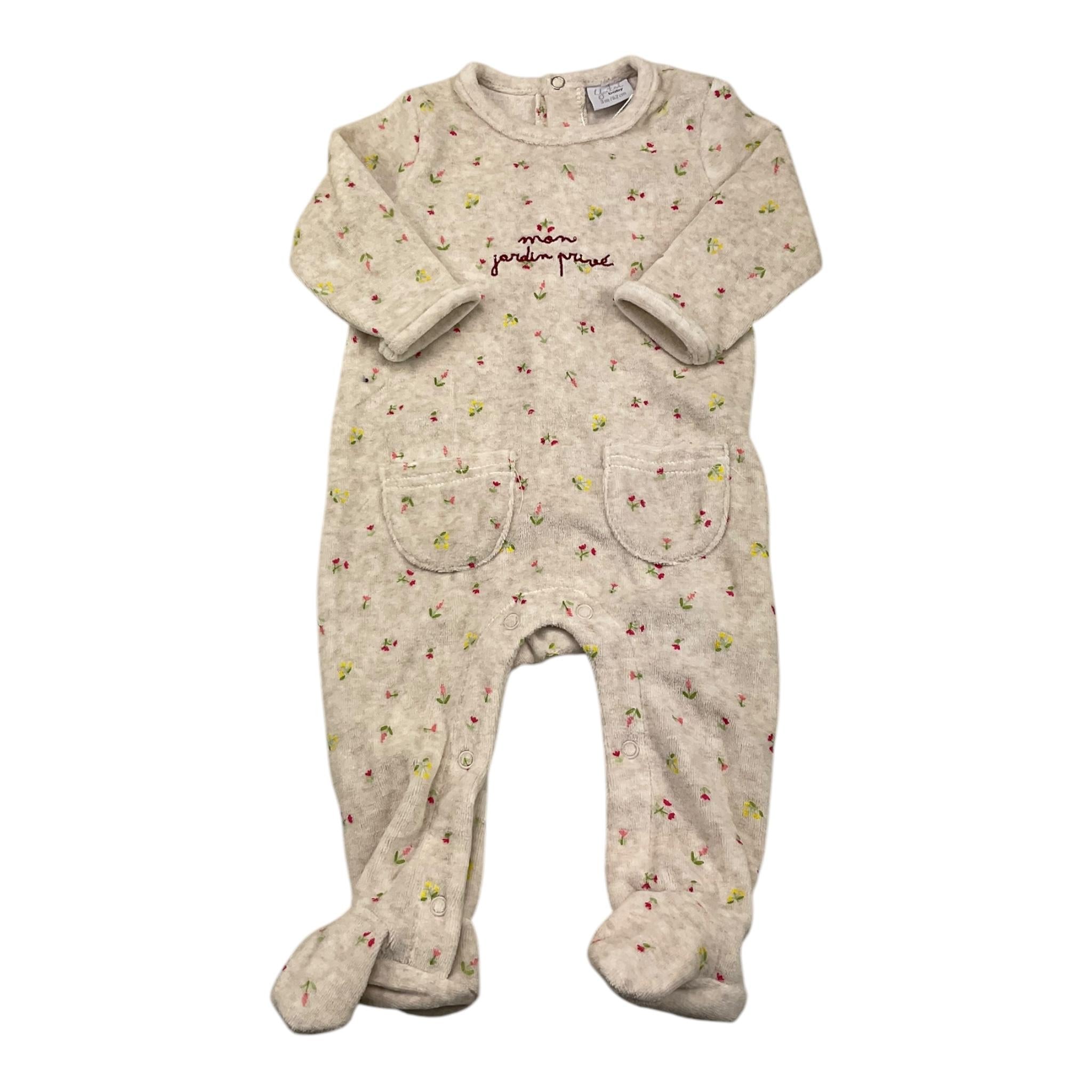 YATSI BABY tutina tinta unita con fantasia Beige per Neonata 24200332 BEIGE YATSI BABY