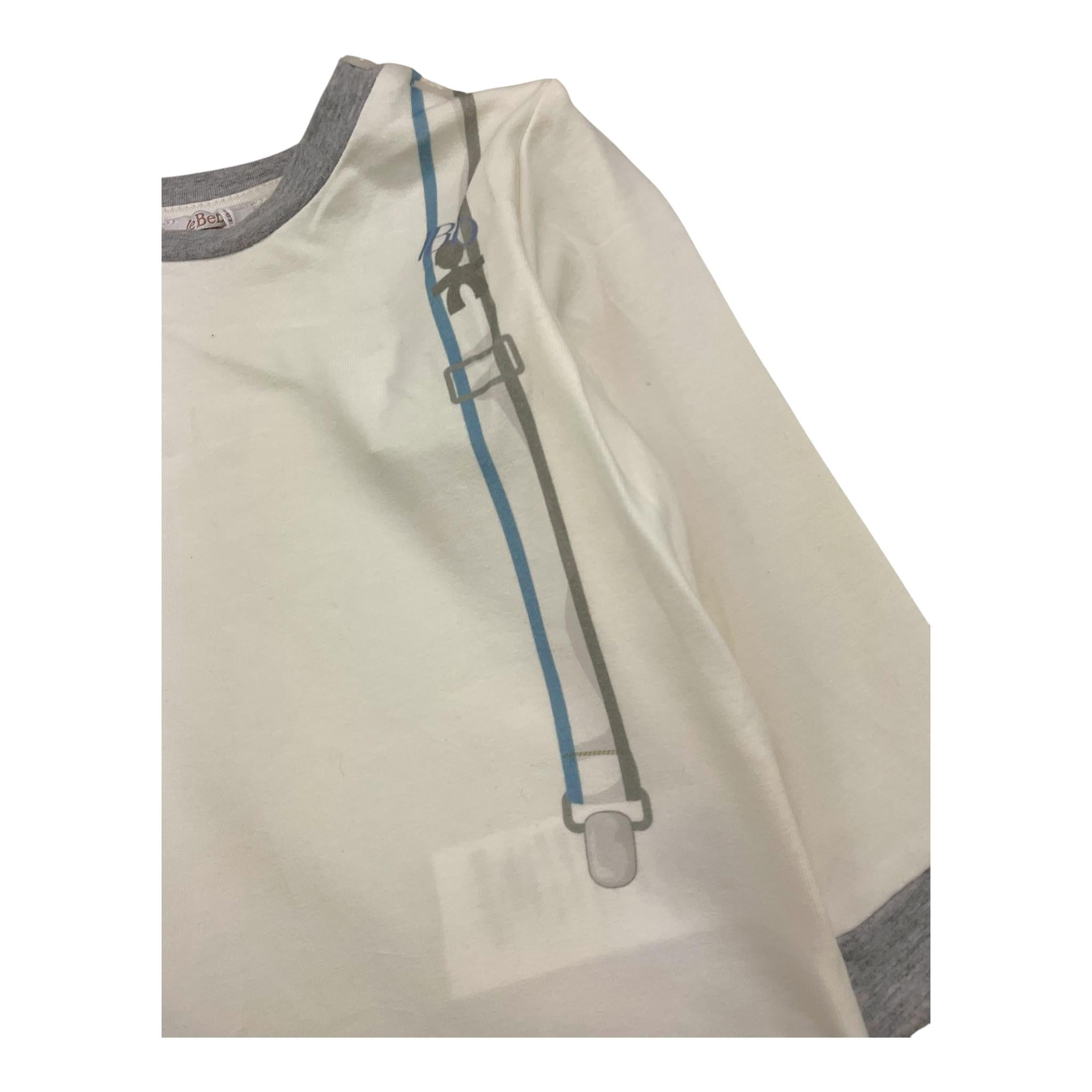 LE BEBE' shirt girocollo tinta unita con stampa Bianco per Neonato LBB5208 BIANCO LE BEBE'