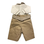 LA STUPENDERIA tutina manica lunga bicolore Bianco/beige per Neonato CBPG57 BIANCO/BEIGE LA STUPENDERIA