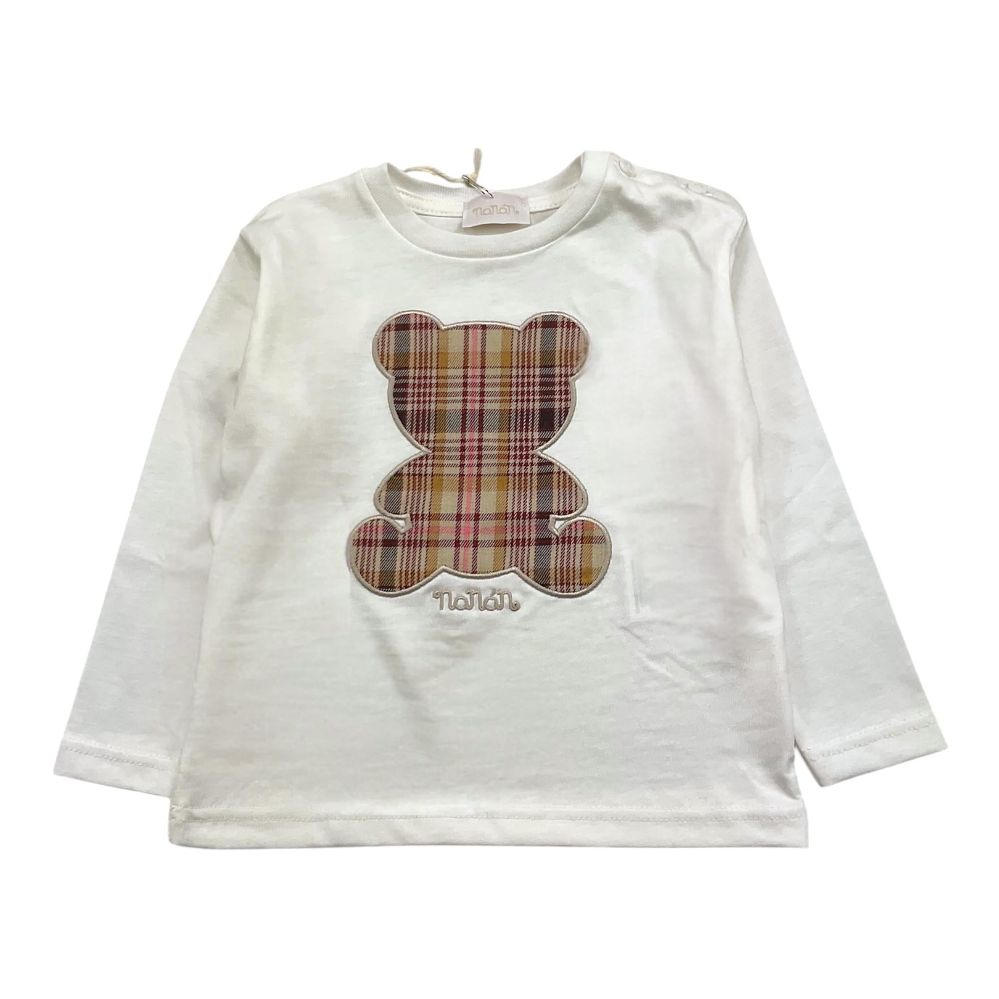 NANAN shirt girocollo tinta unita con stampa Bianco per Bambina I2455112BJ BIANCO NANAN
