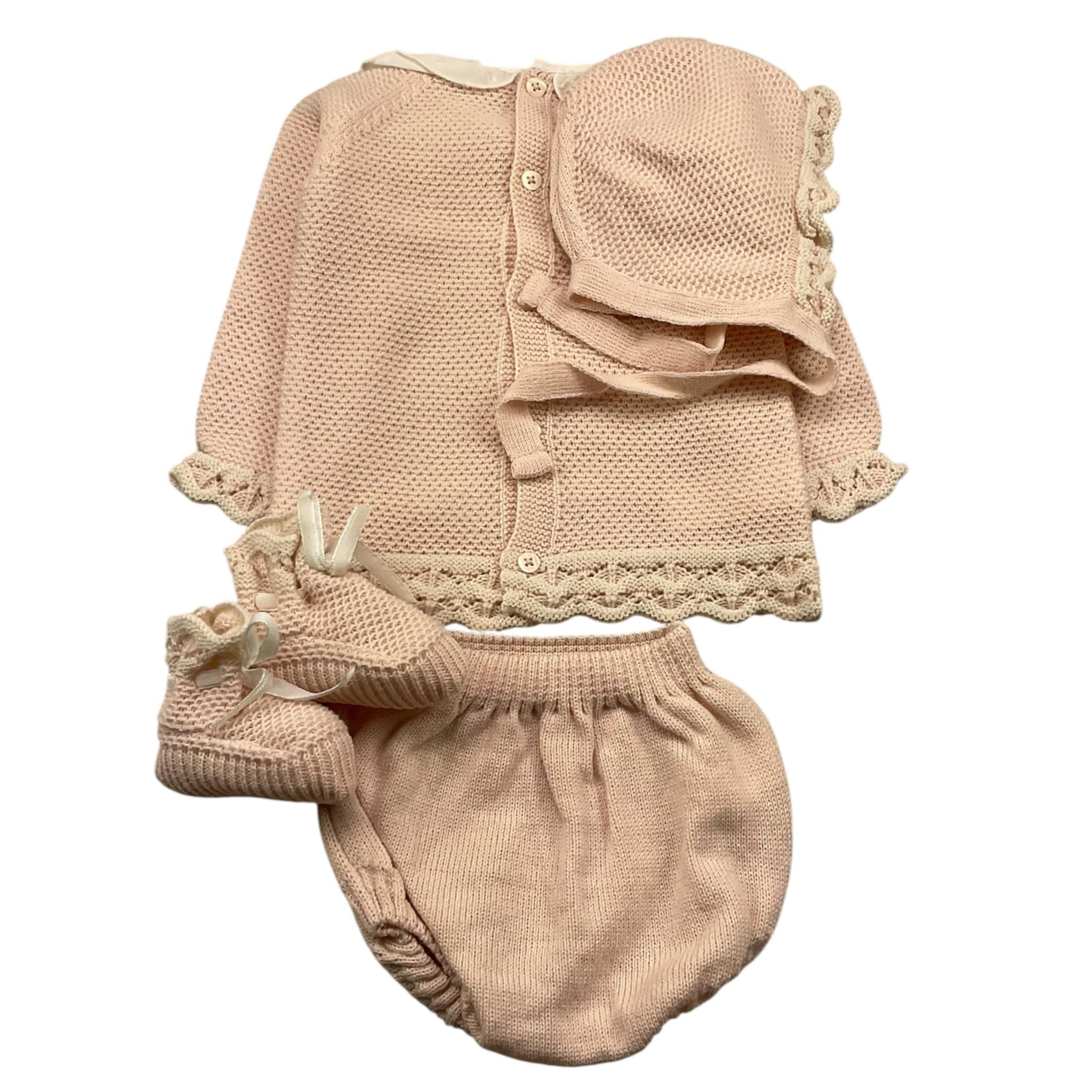 MAC ILUSIO'N completo 3 pezzi maglia-culotte-culotte Rosa per Neonata 9431 ROSA MAC ILUSIO'N