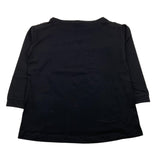 MONNALISA shirt girocollo tinta unita con stampa in contrasto Nero per Bambina SHIRTMNN NERO MONNALISA