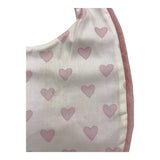 LA STUPENDERIA bavetta tinta unita con fantasia cuori Bianco/rosa per Neonata TBBV20 BAINCO/ROSA LA STUPENDERIA