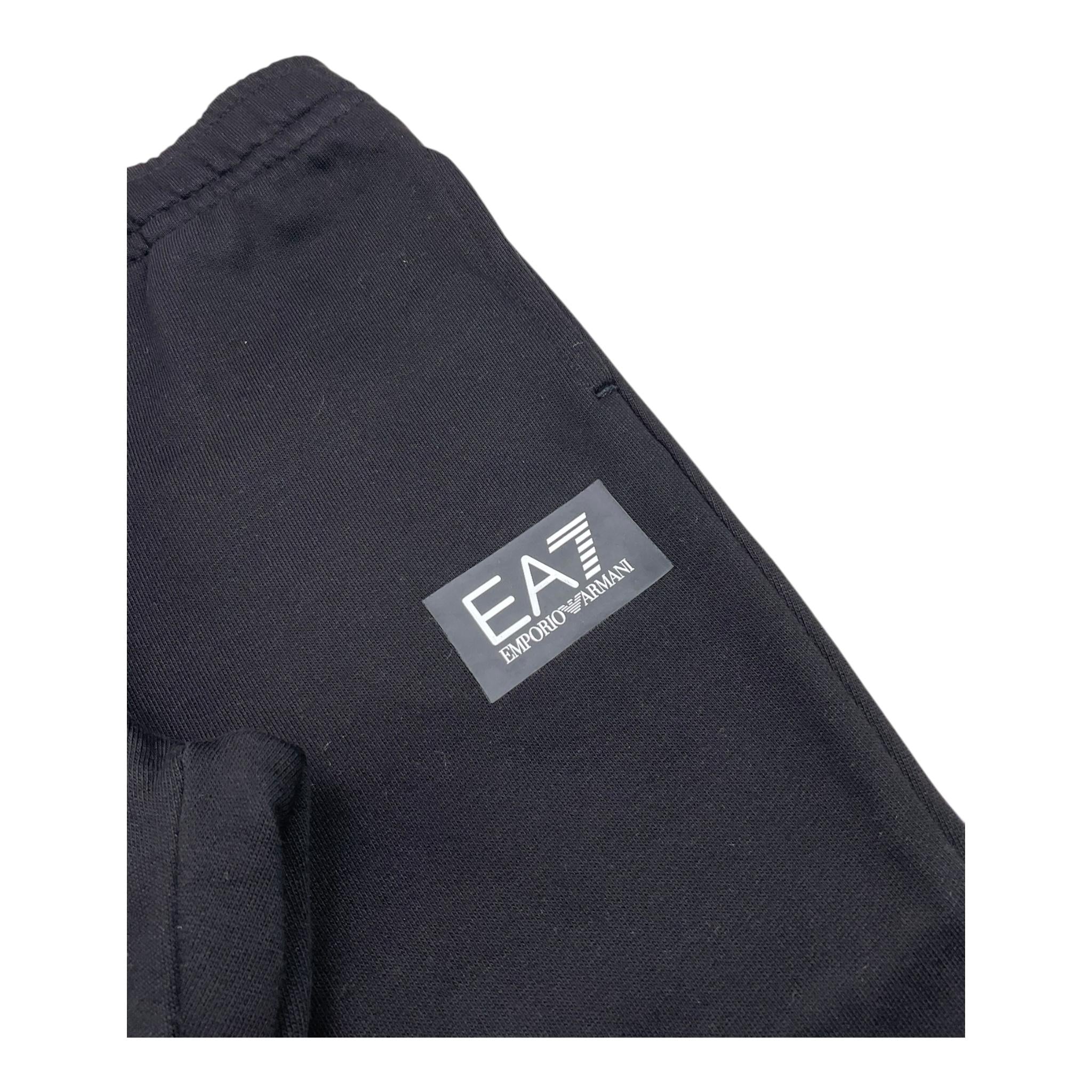 EMPORIO ARMANI pantalone tuta tinta unita con stampa Nero per Bambino 3DBP59 NERO EMPORIO ARMANI
