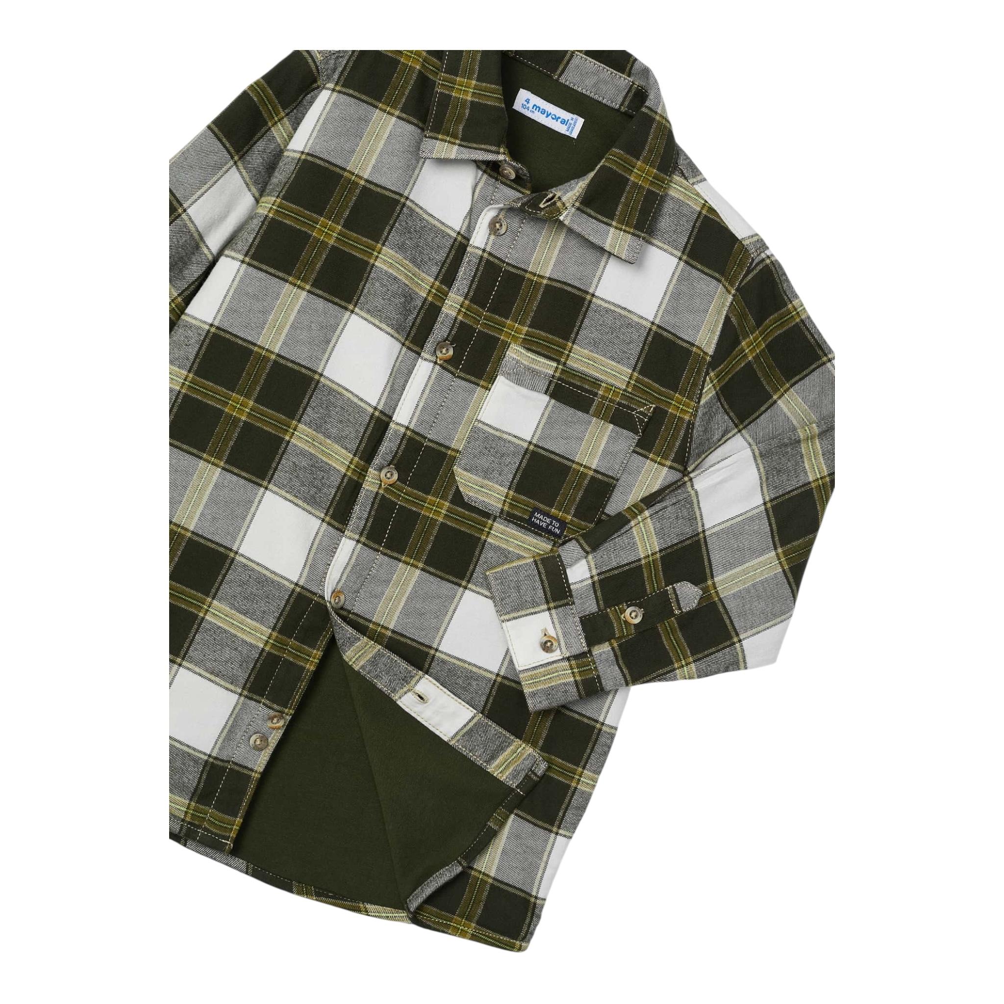 MAYORAL camicia manica lunga fantasi quadri Verde per Bambino 4107 VERDE MAYORAL