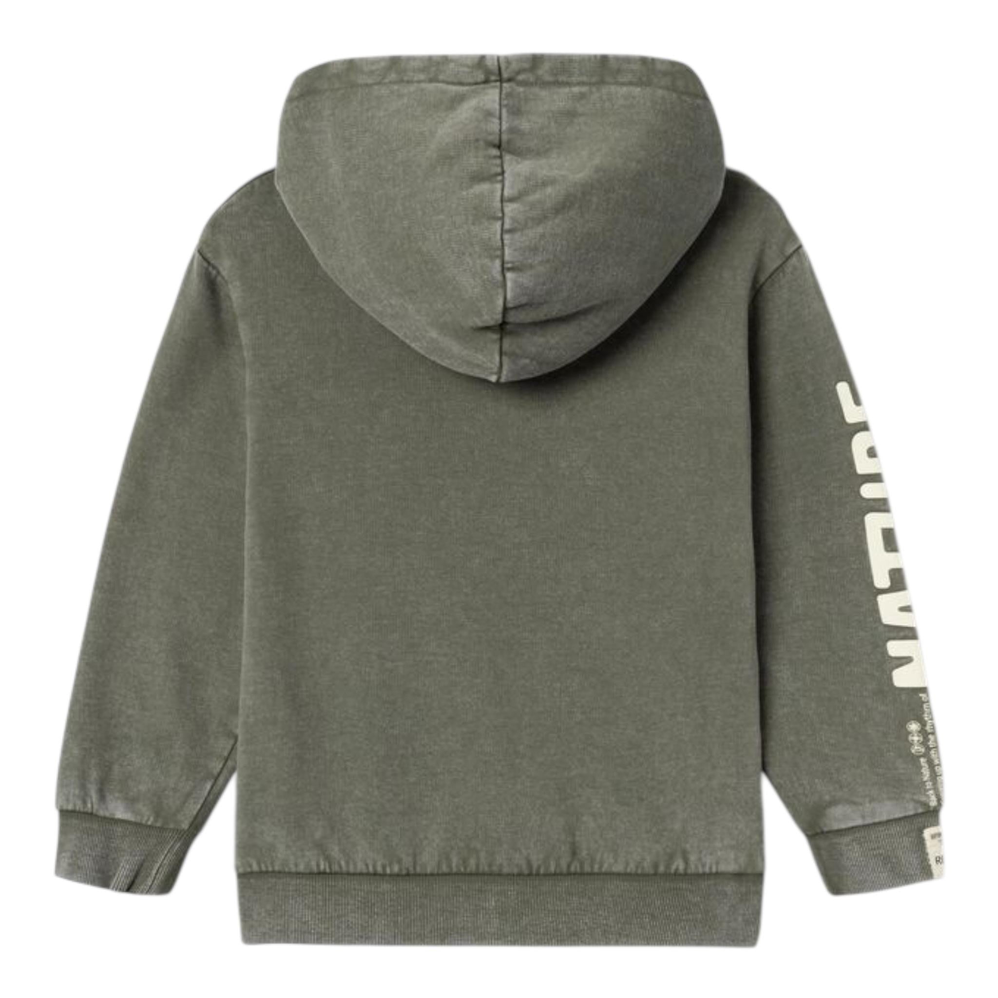 NAME IT felpa tinta unita con cappuccio Grigio per Bambino 13234172 GRIGIO NAME IT