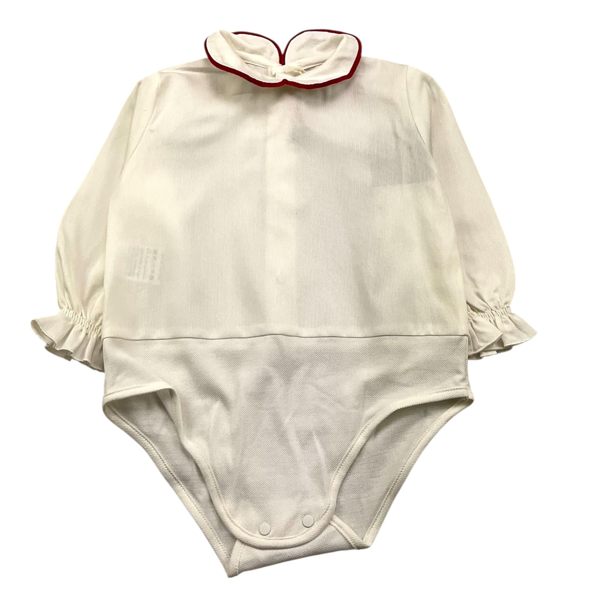 LA STUPENDERIA body camicia manica lunga tinta unita con collett Bianco per Neonata TBBD54 BIANCO LA STUPENDERIA