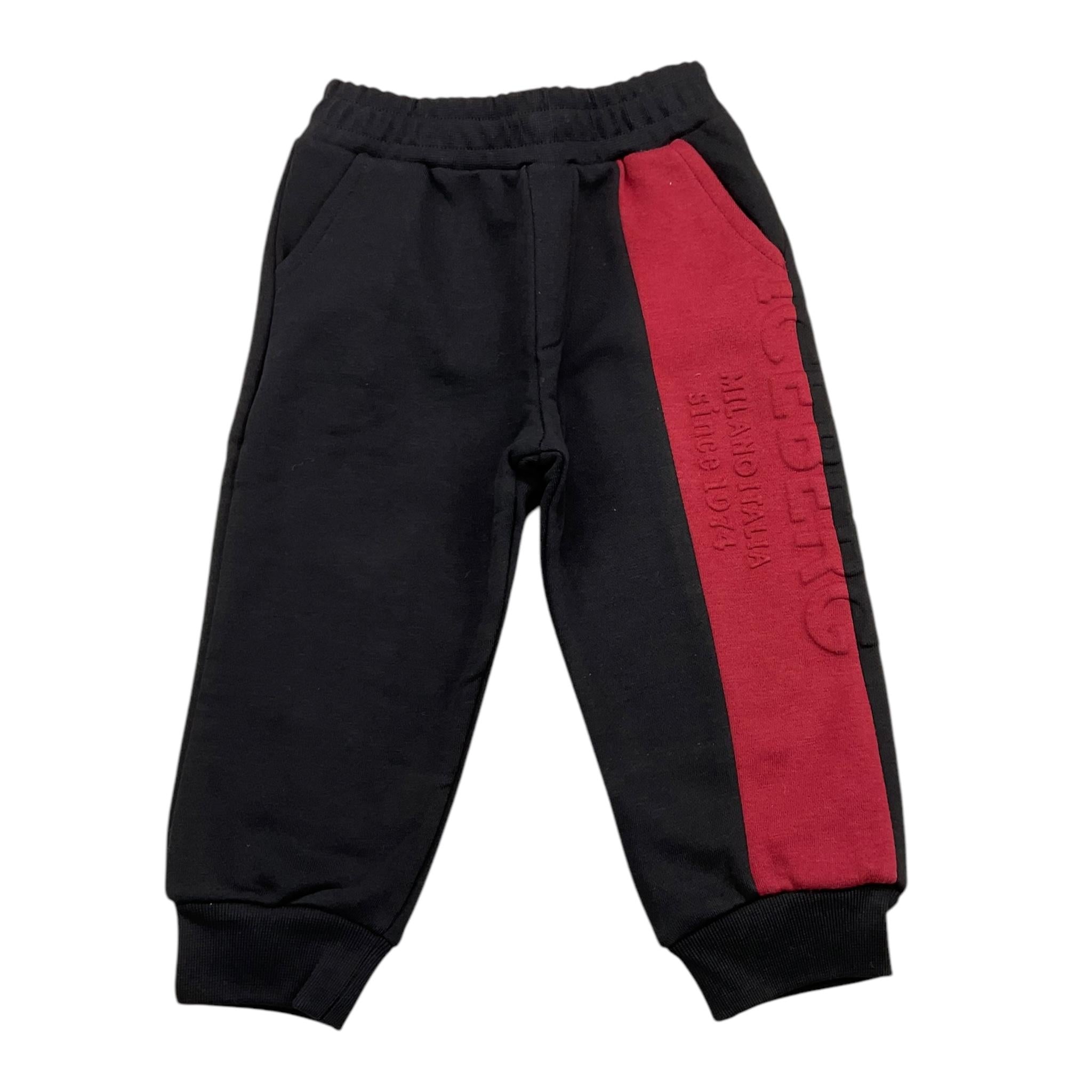 ICEBERG pantalone tuta tinta unita con striscia in contrasto Nero per Neonato PFICE5314B NERO ICEBERG