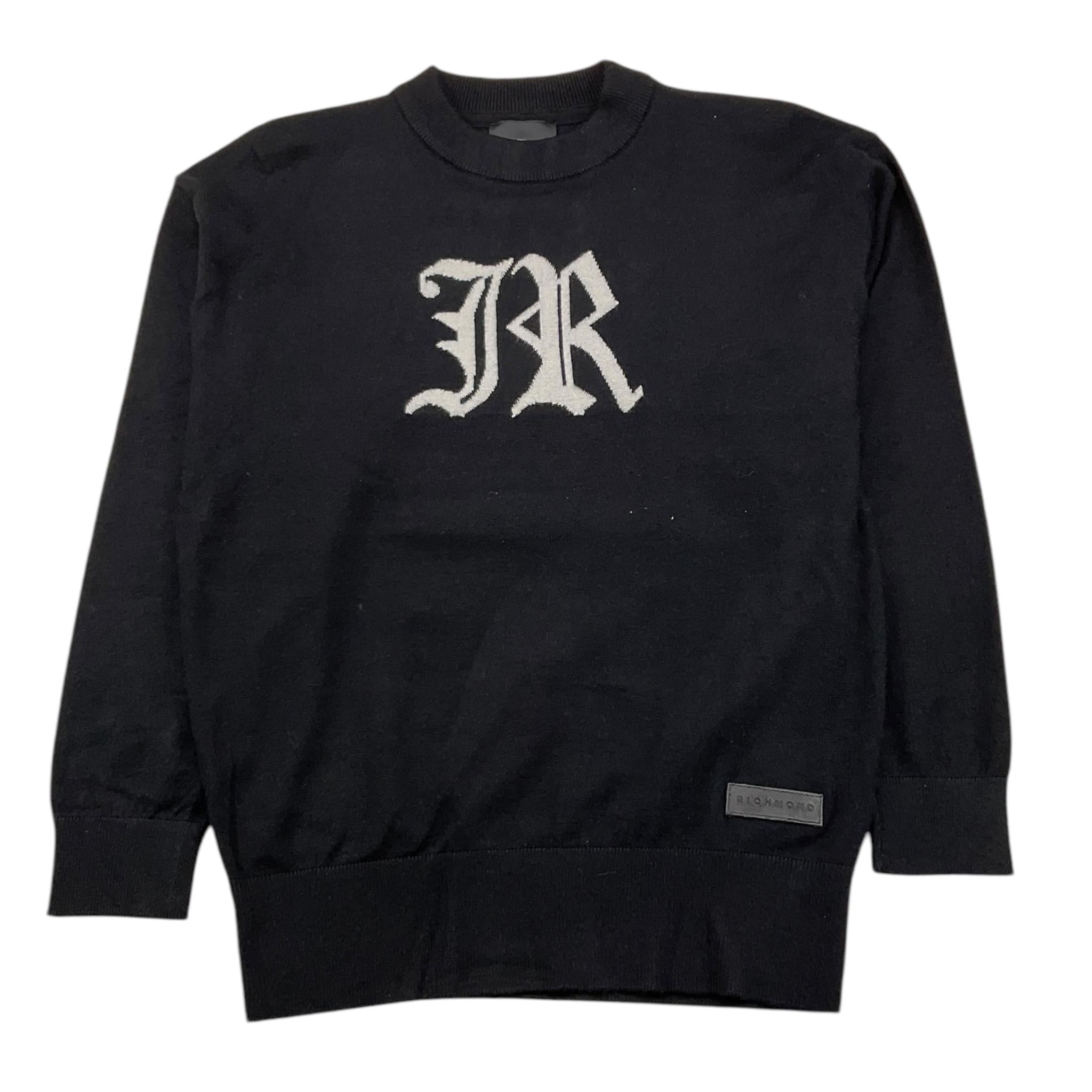 JOHN RICHMOND maglia girocollo tinta unita con stampa in contrasto Nero per Bambino RBA25011MA NERO JOHN RICHMOND