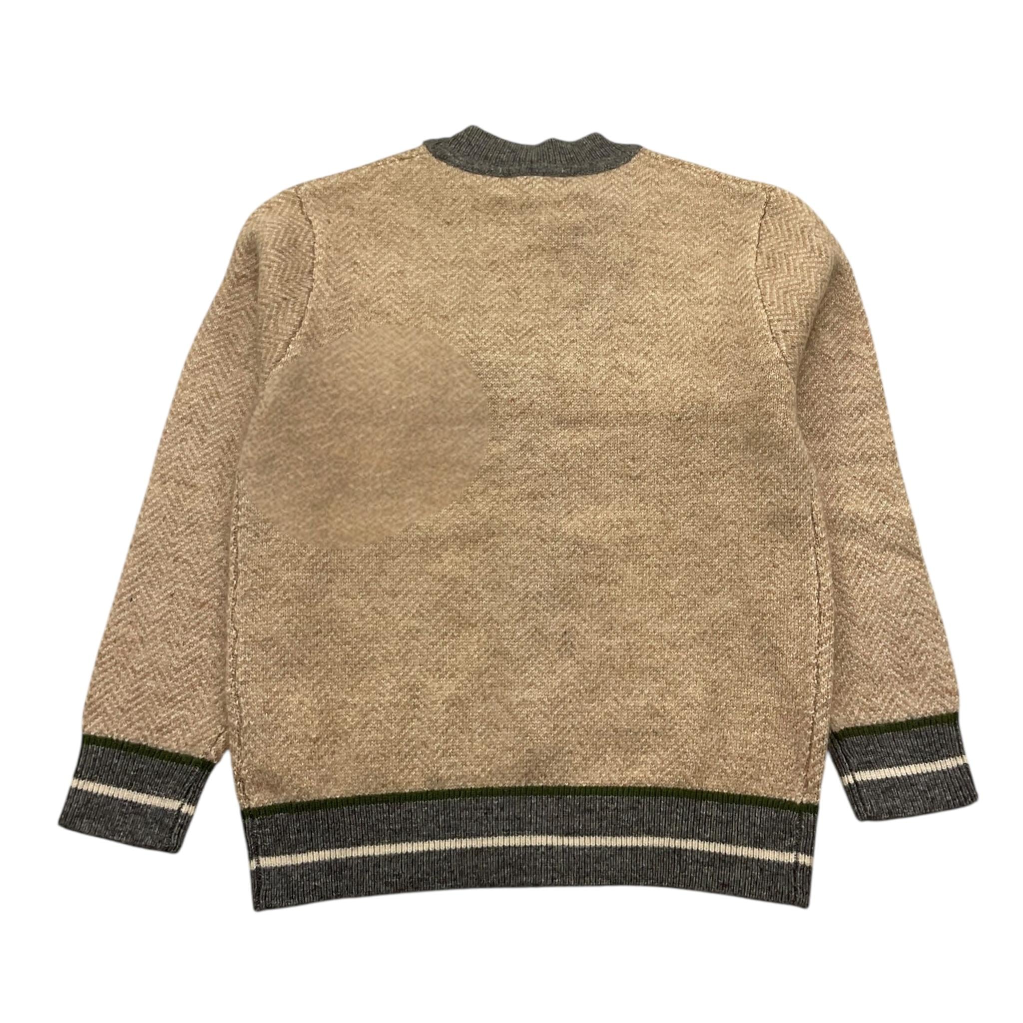JECKERSON cardigan tinta unita con profili in contrasto Beige per Bambino JB4280 BEIGE JECKERSON