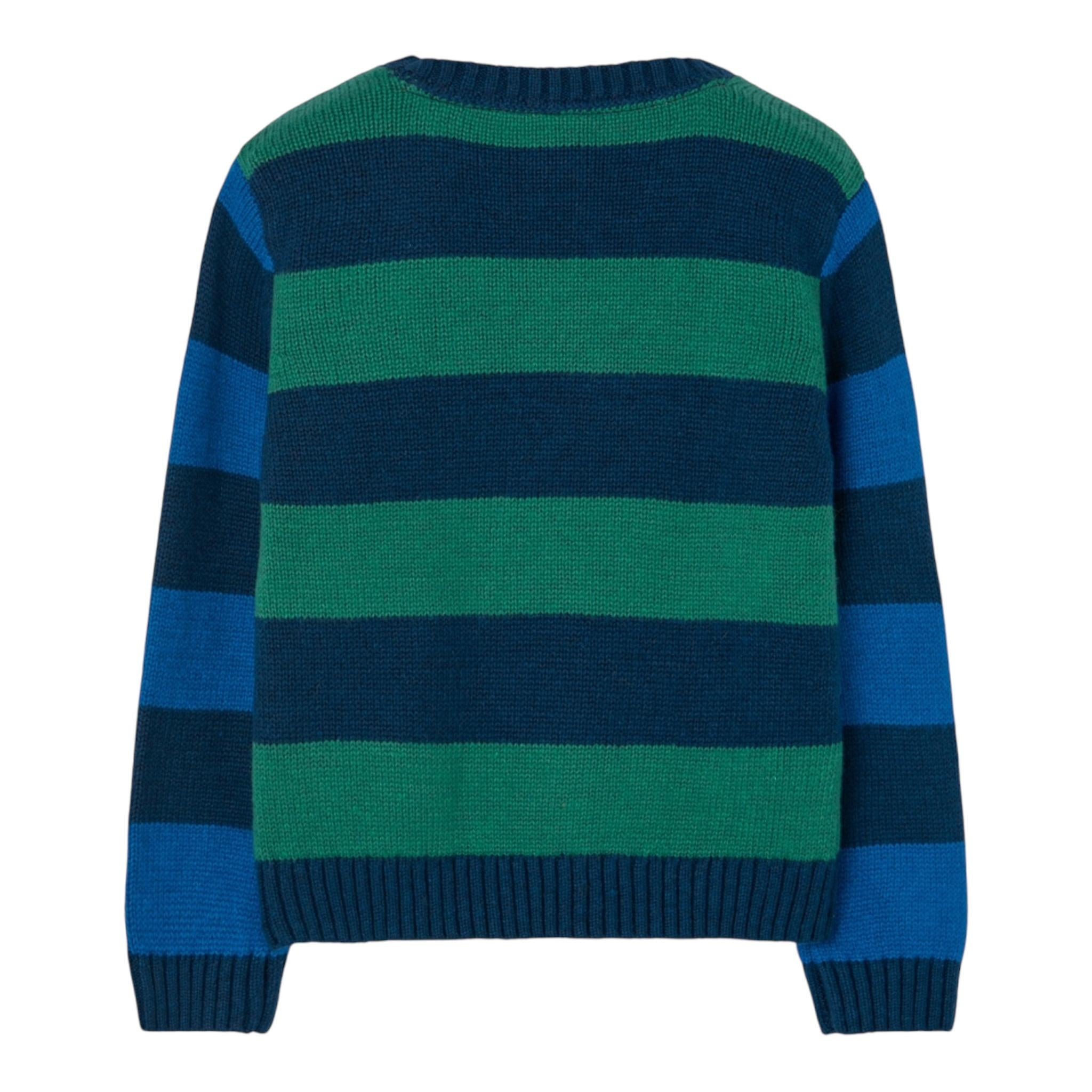 BOBOLI maglia bicolore con fantasia a righe Verde per Bambino 509105 VERDE BOBOLI