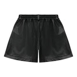 MONNALISA short tinta unita in ecopelle Nero per Bambina 17B403 NERO MONNALISA