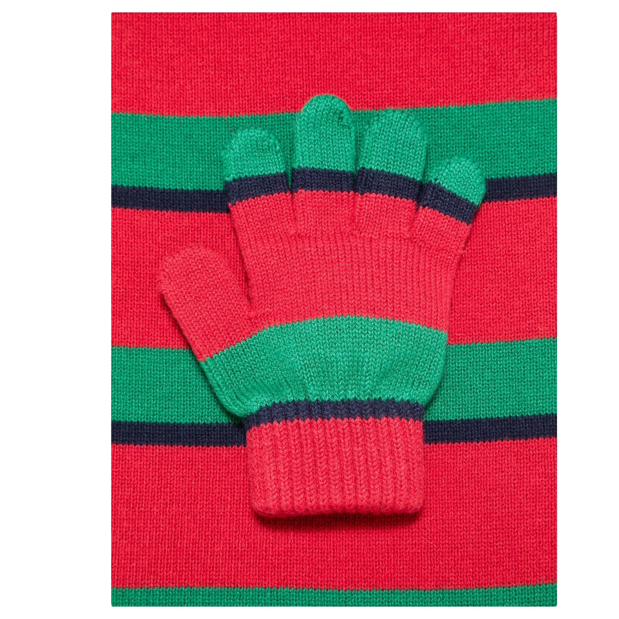 MOSCHINO set sciarpa-guanti bicolore Rosso/verde per Bambino HUX02G ROSSO/VERDE MOSCHINO