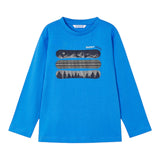 MAYORAL shirt girocollo tinta unita con stampa in contrasto Blu per Neonato 4055 BLU MAYORAL