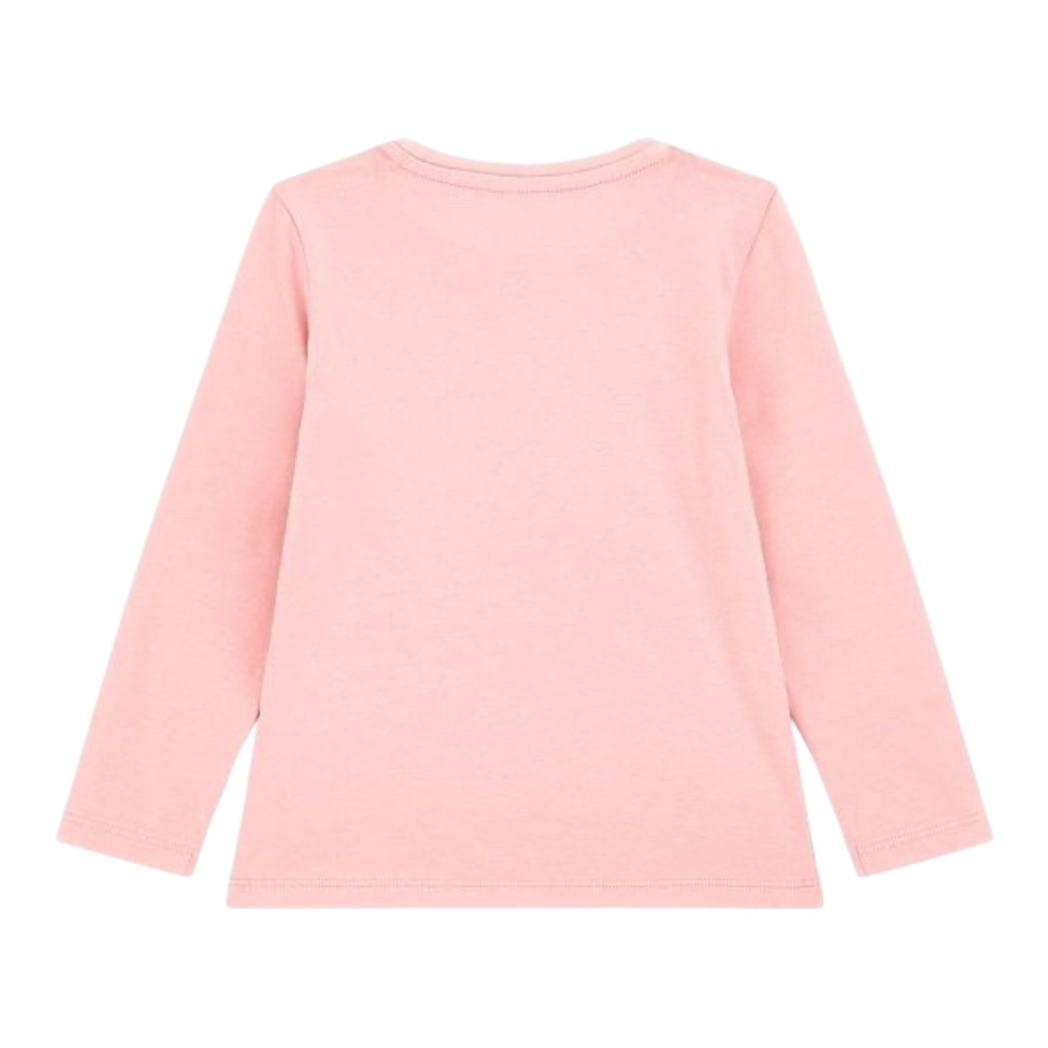 GUESS shirt girocollo tinta unita ocn logo Rosa per Neonata K4YI27K6YW4X ROSA GUESS