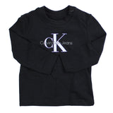 Calvin Klein Shirt Girocollo Tinta Unita Con Stampa Logo