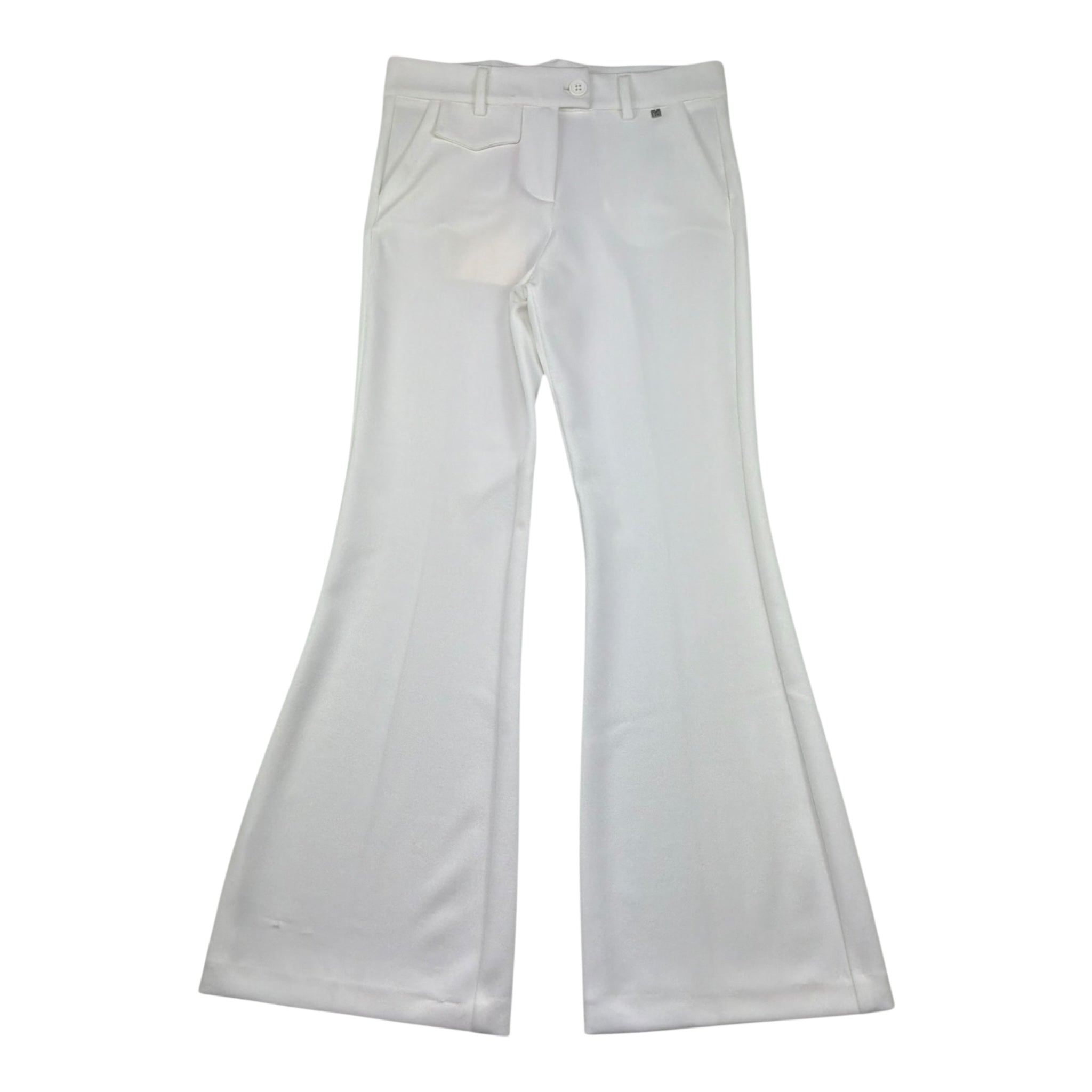 Kocca Pantalone Modello Zampa Tinta Unita per Bambina SHARIL BIANCO Kocca 